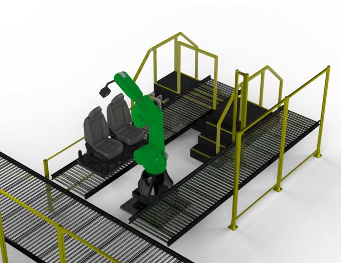 Célula de inspección de asientos con cobot