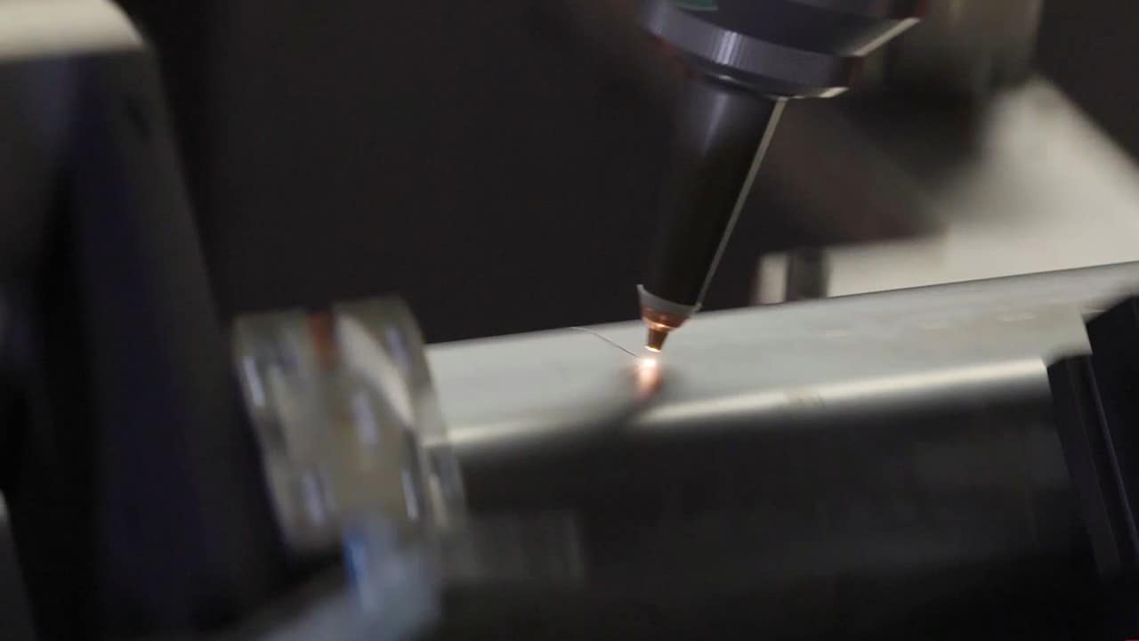 Cutting action performed by laser automation system