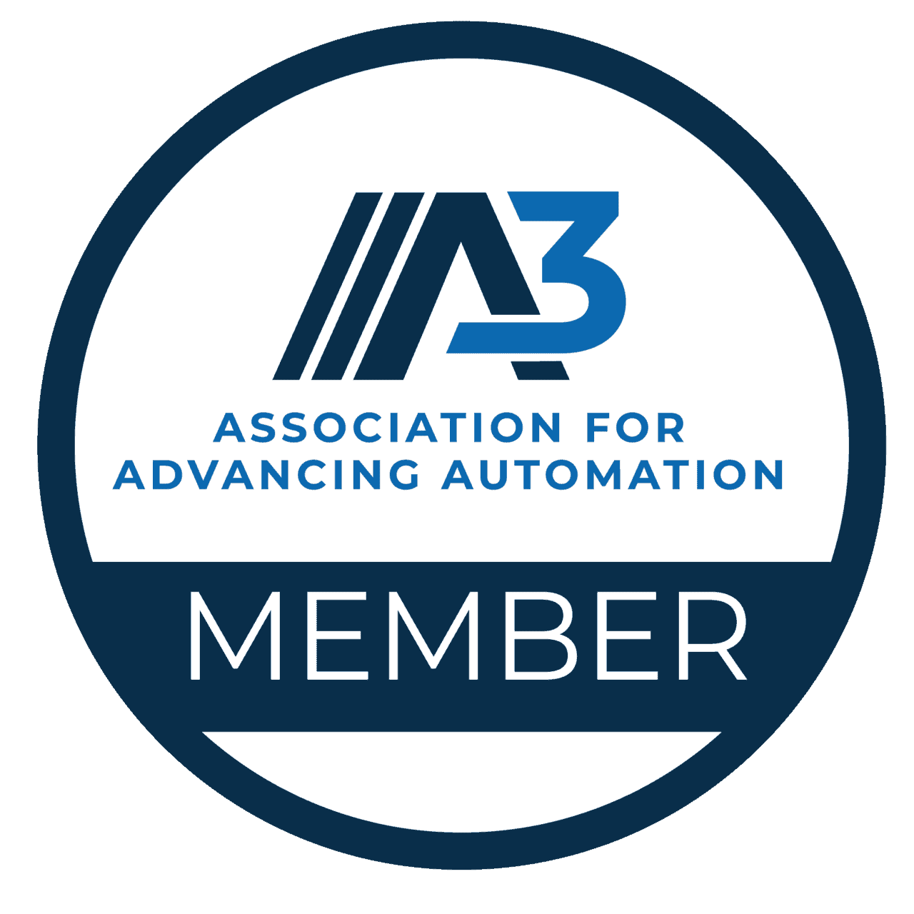 Sello de miembro de A3 (Association for Advancing Automation)
