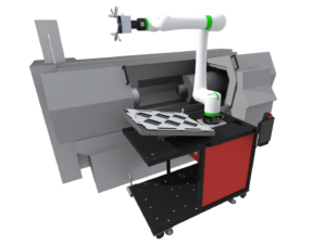 BOS Robotic Machine Tending solution - small cart non-vision guided configuration