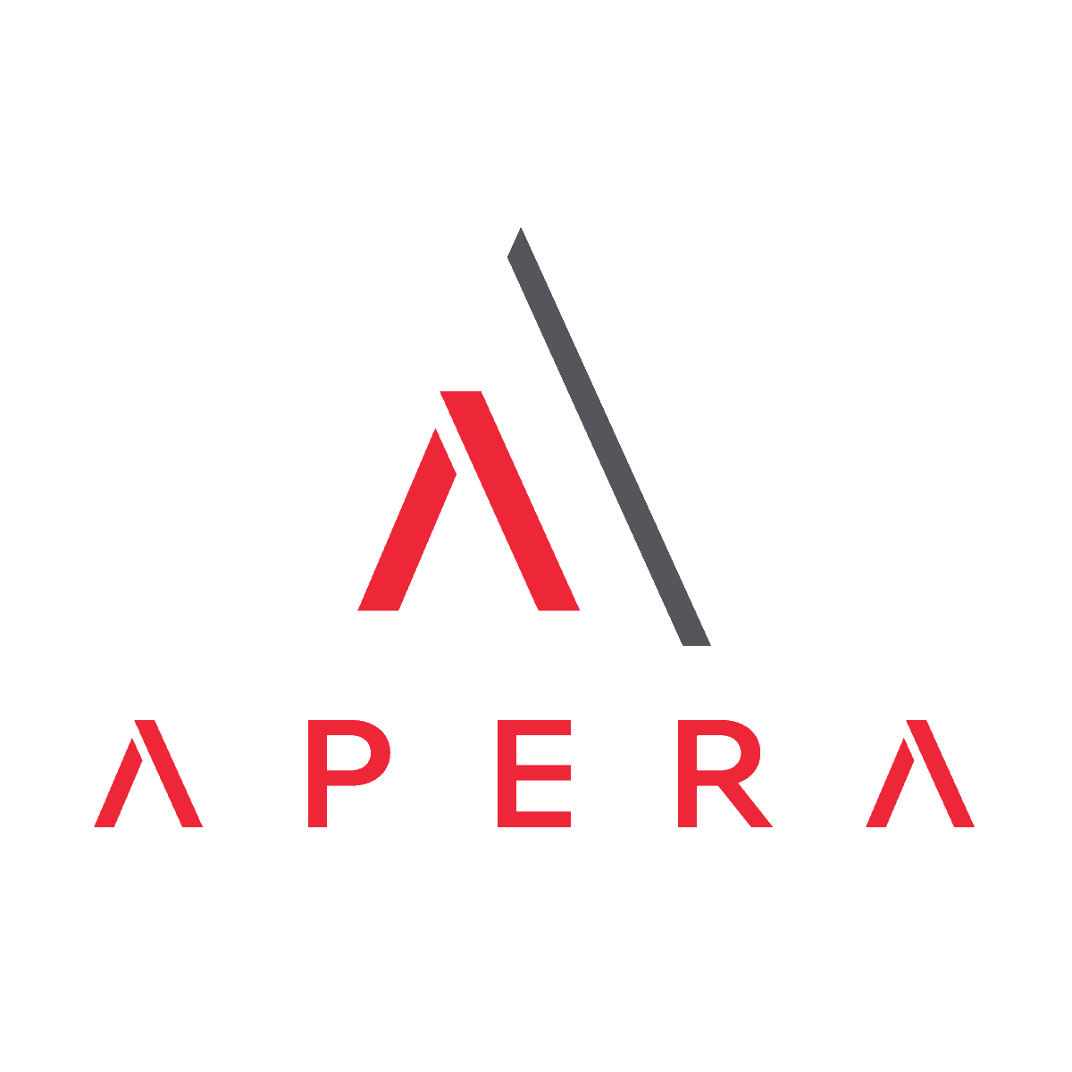 Apera red-gray logo