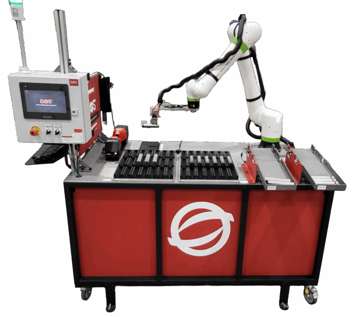 BOS large cart non-vision guided robotic machine tending solution